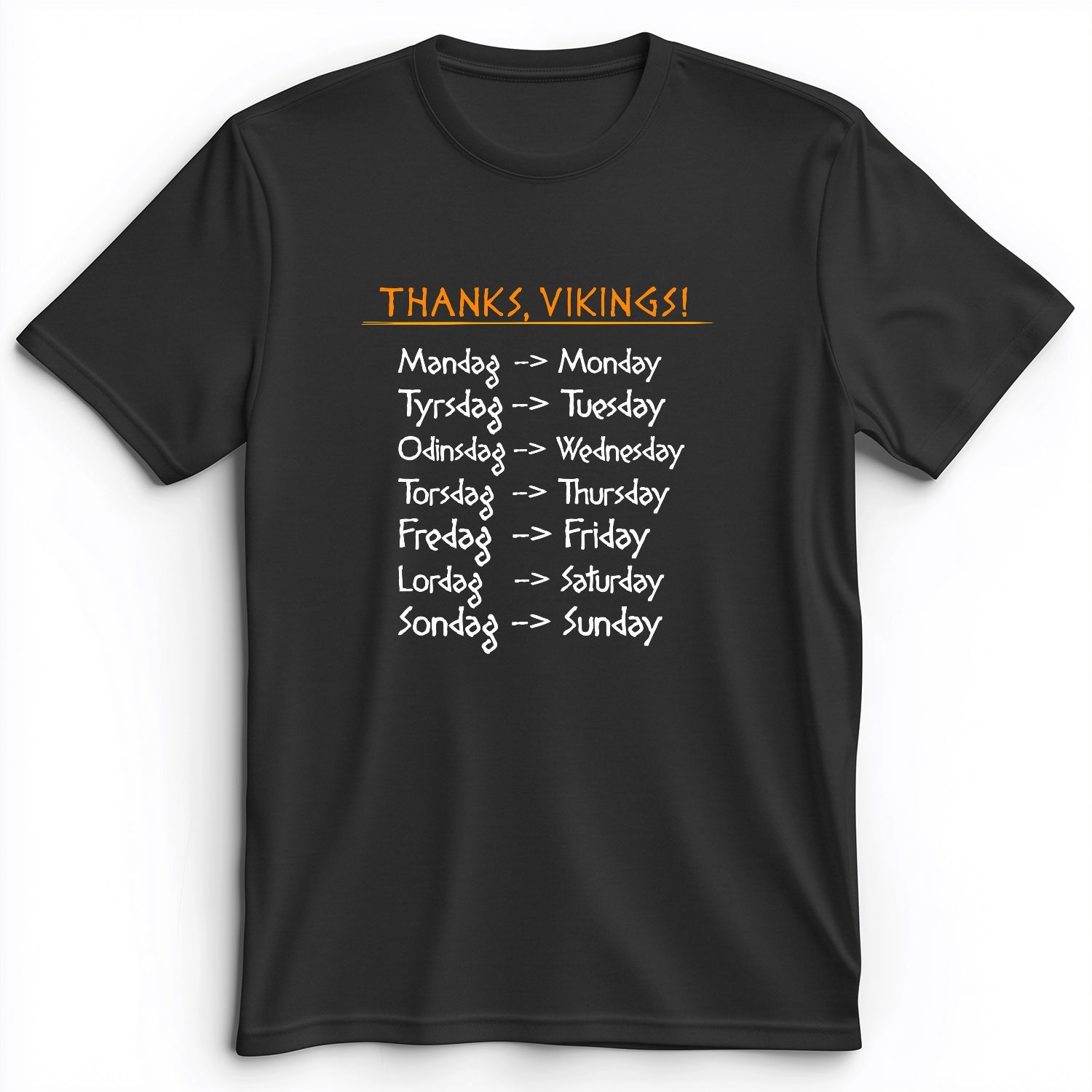 Nordic Gods Days Of The Week Premium Tee