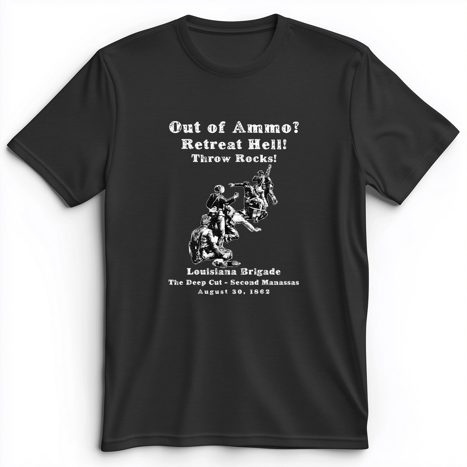 Out Of Ammo Throw Rocks Premium Tee