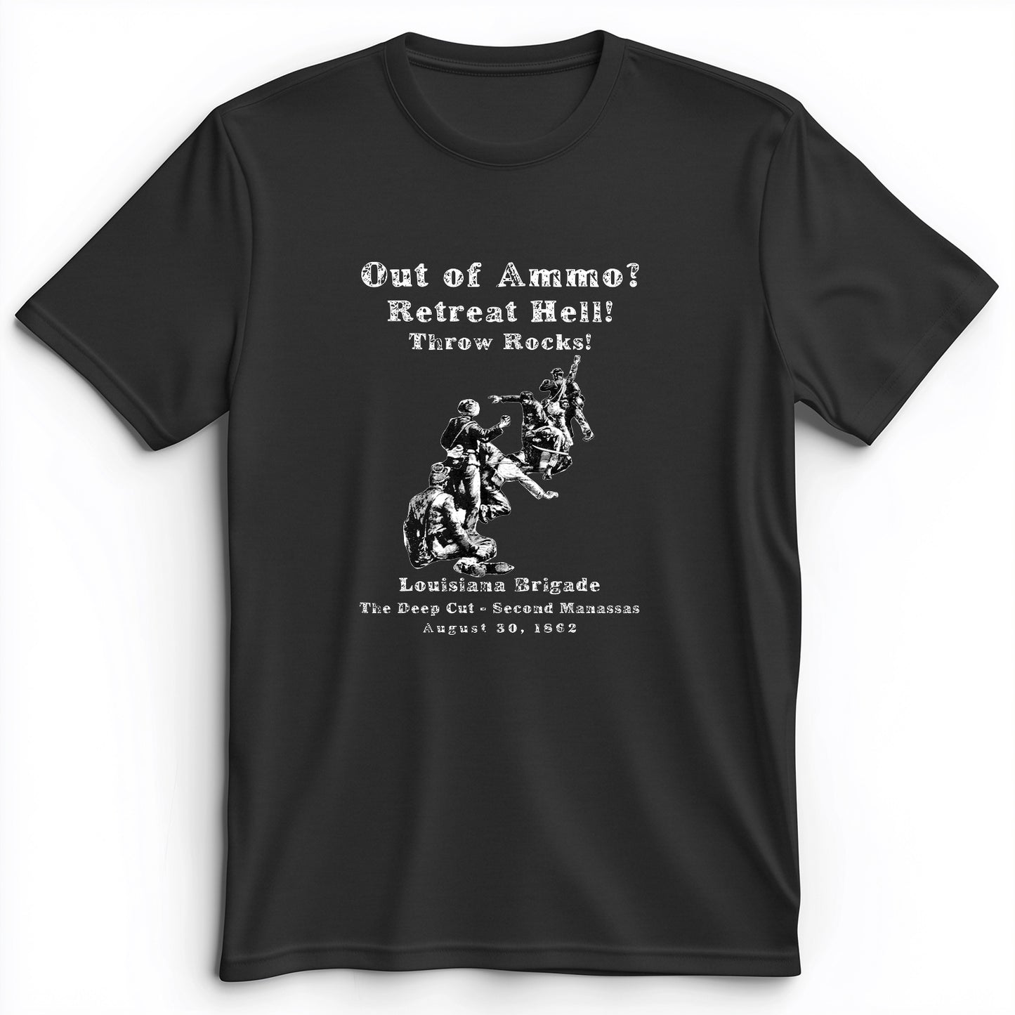 Out Of Ammo Throw Rocks Premium Tee