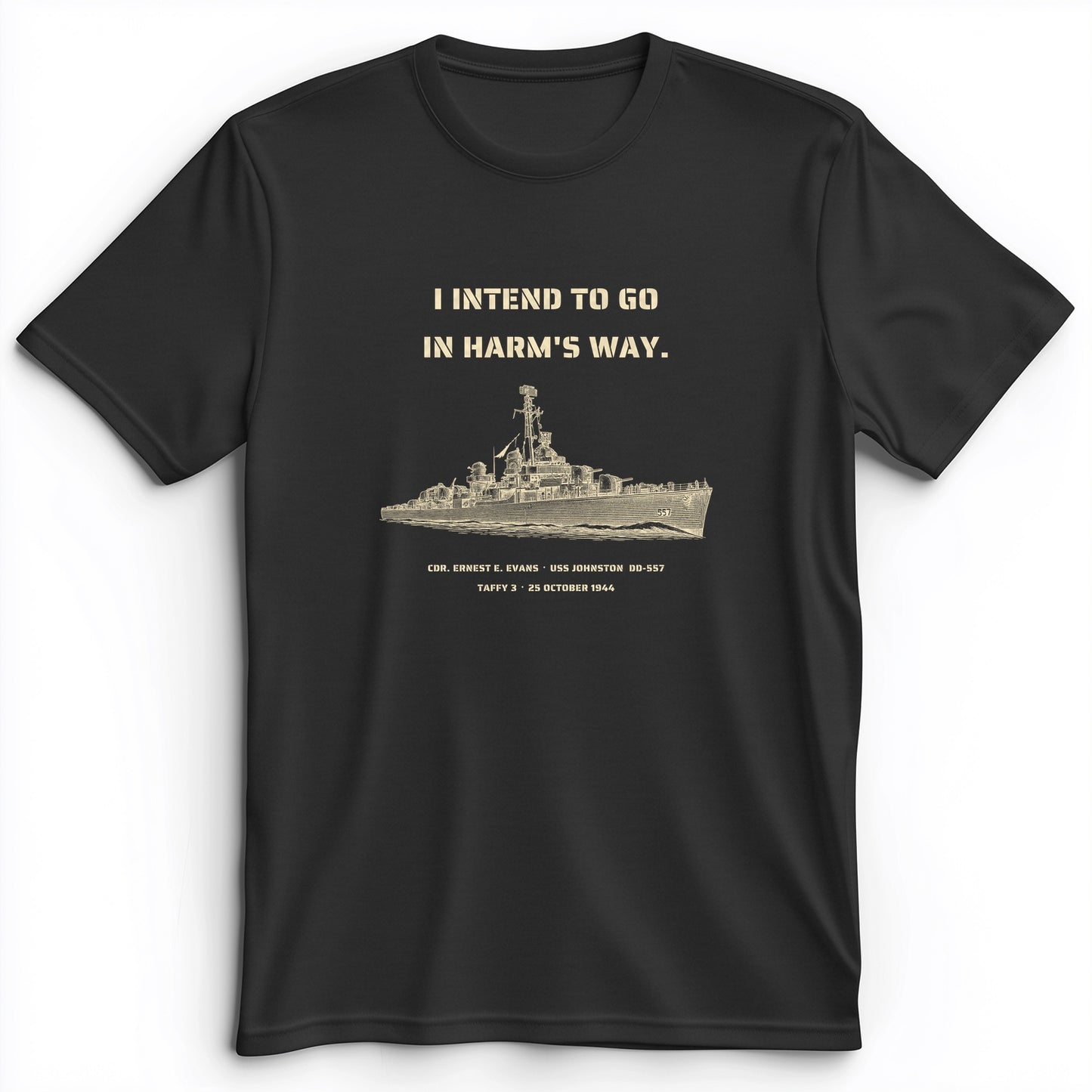 USS Johnston In Harms Way Premium Tee