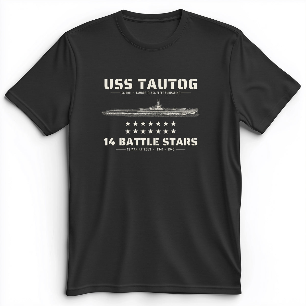 USS Tautog 14 Battle Stars Premium Tee