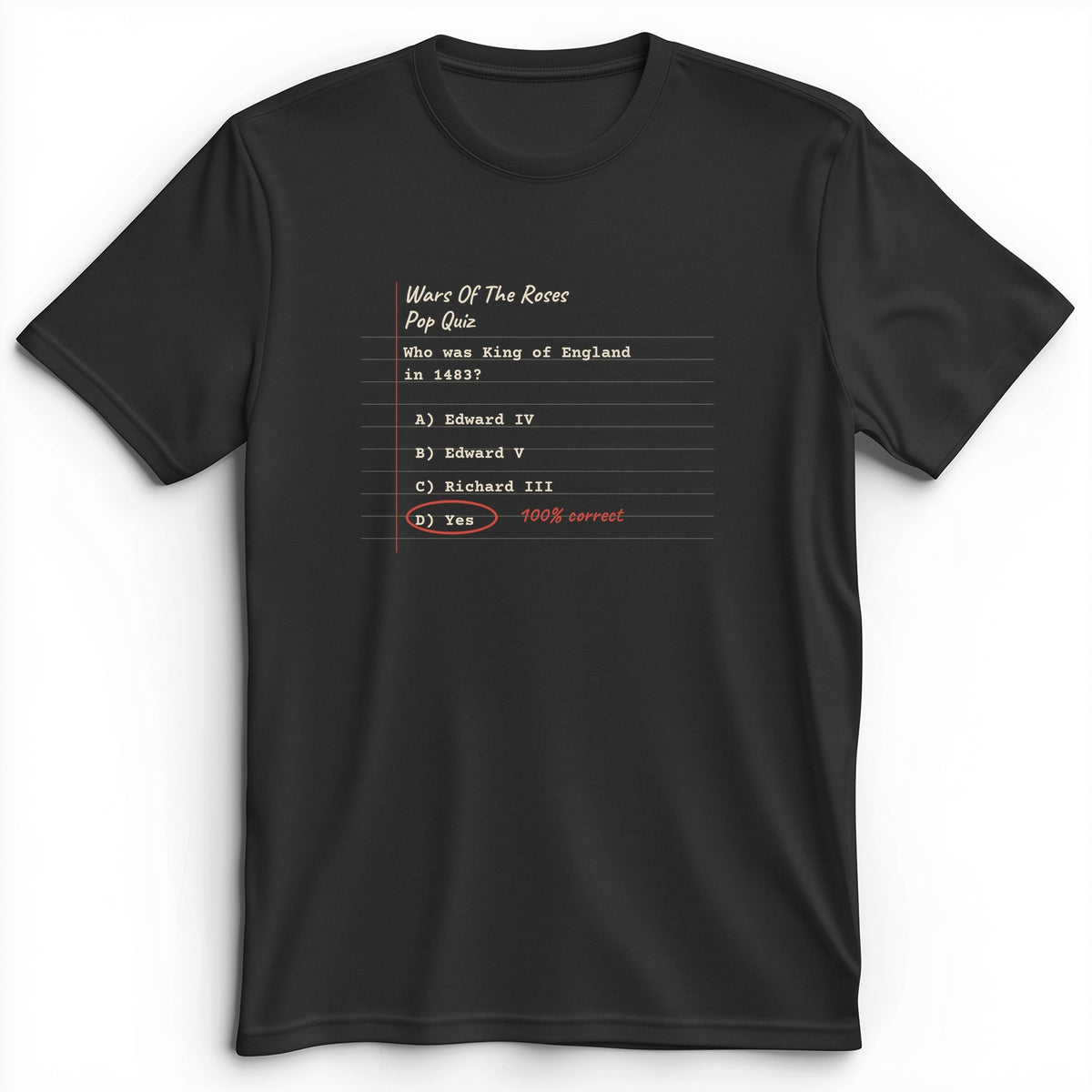 Wars Of The Roses Pop Quiz Premium Tee