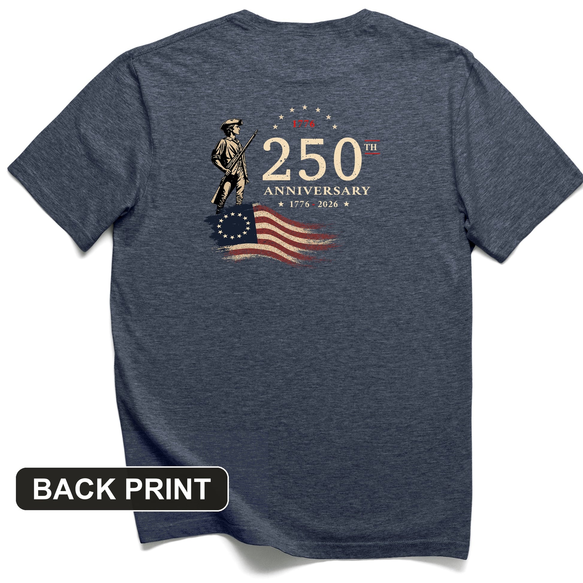 250th Anniversary Soldier Back Print T-Shirt