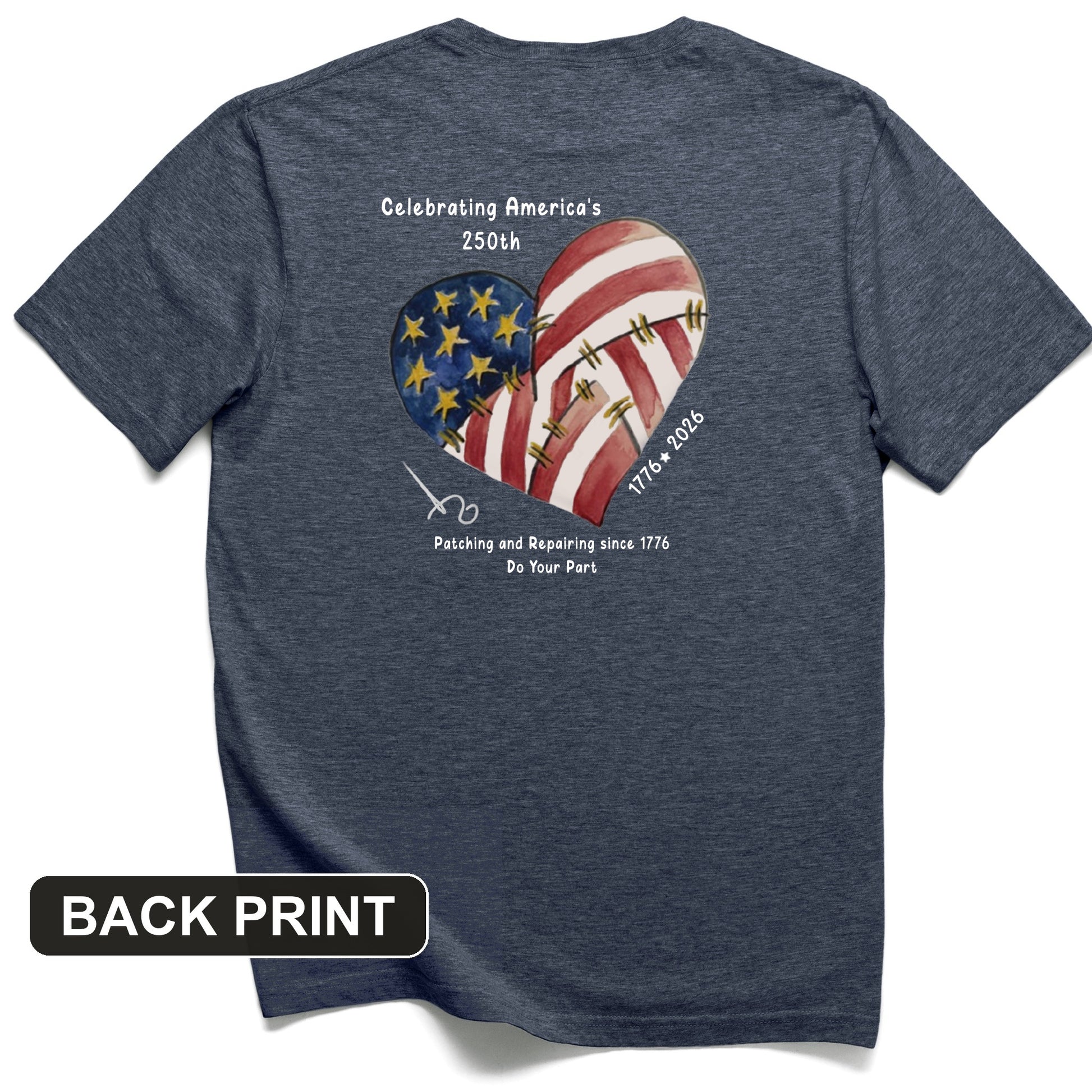 250th Heart Back Print T-Shirt