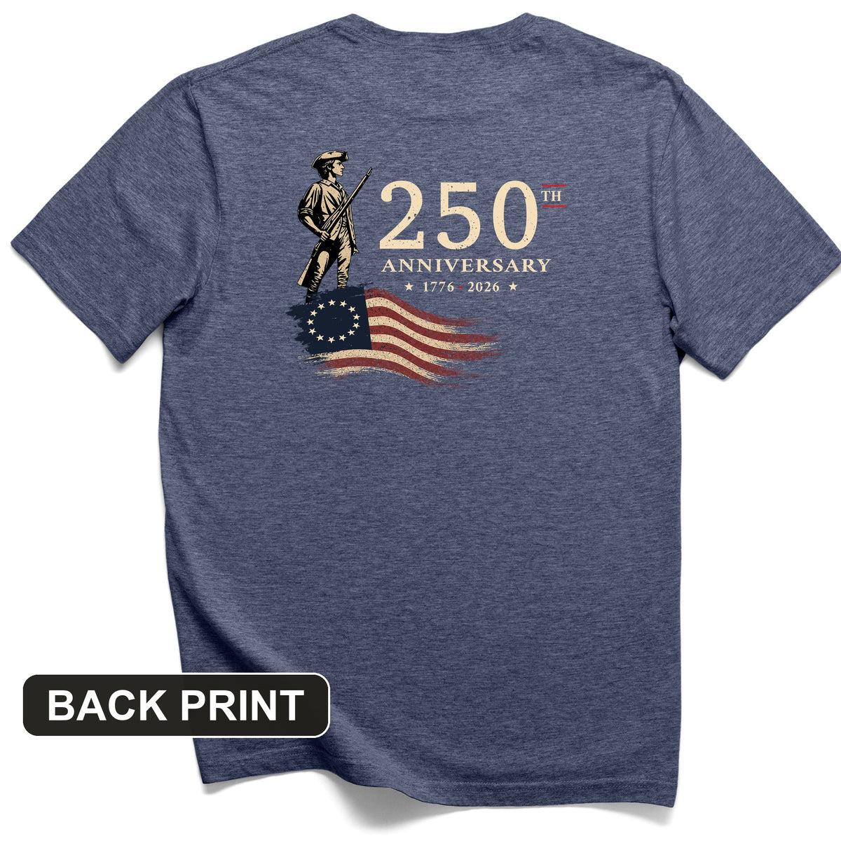 250th Anniversary Soldier Back Print T-Shirt