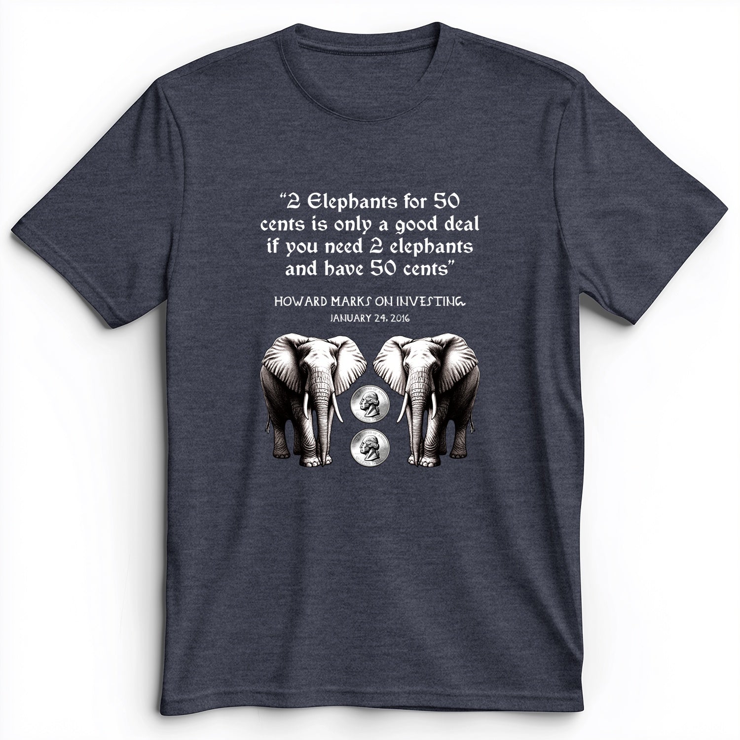 2 Elephants for 50 Cents Premium Tee