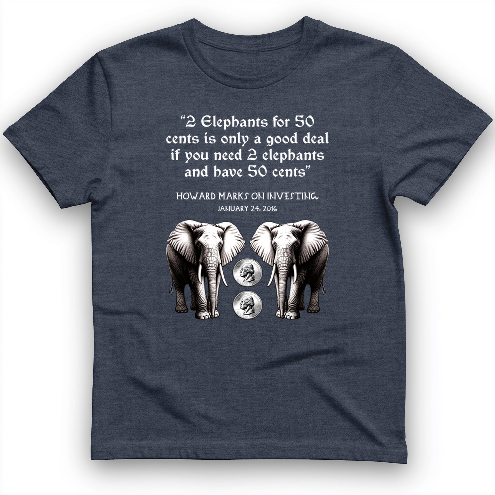 2 Elephants for 50 Cents T-Shirt