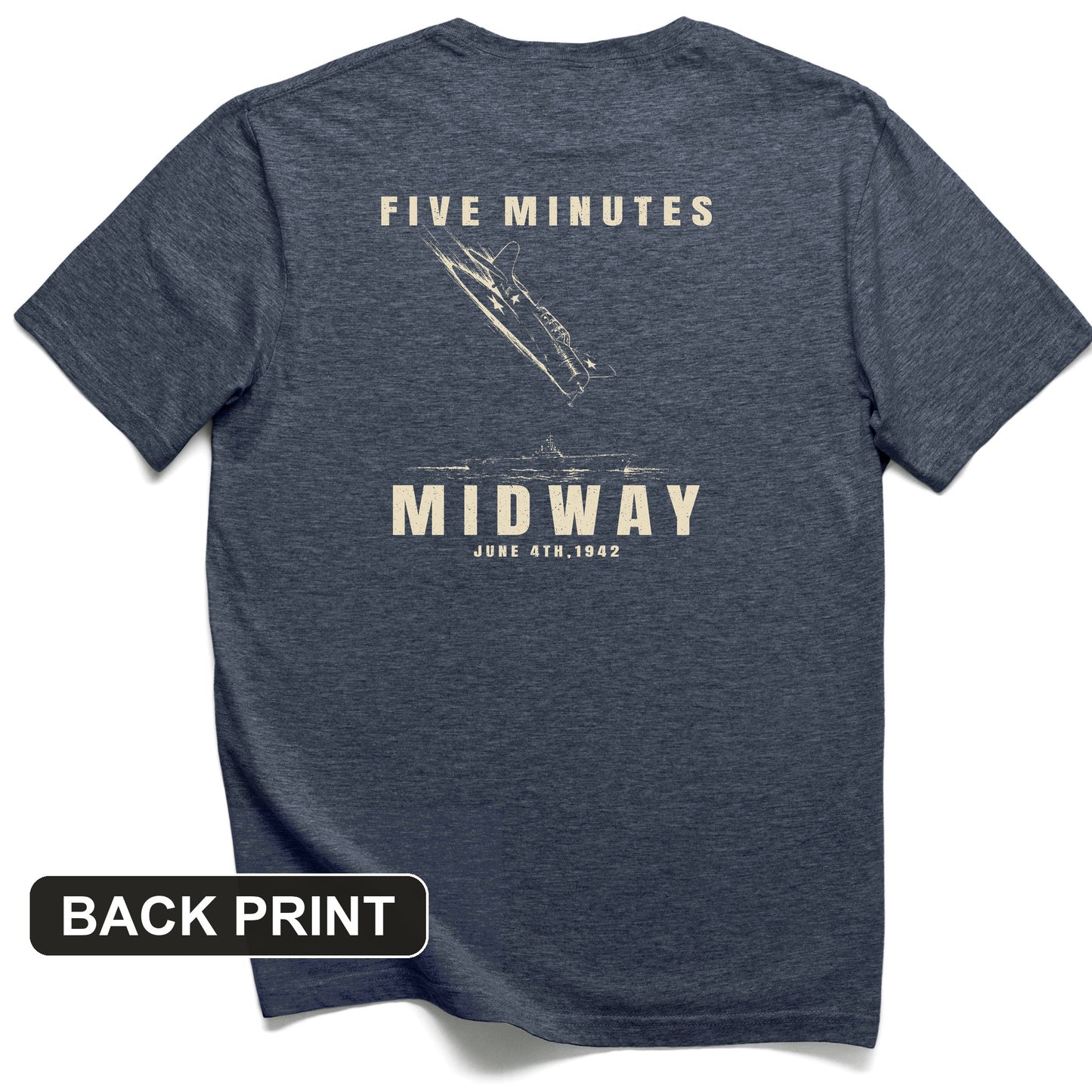 5 Minutes Midway Back Print T-Shirt