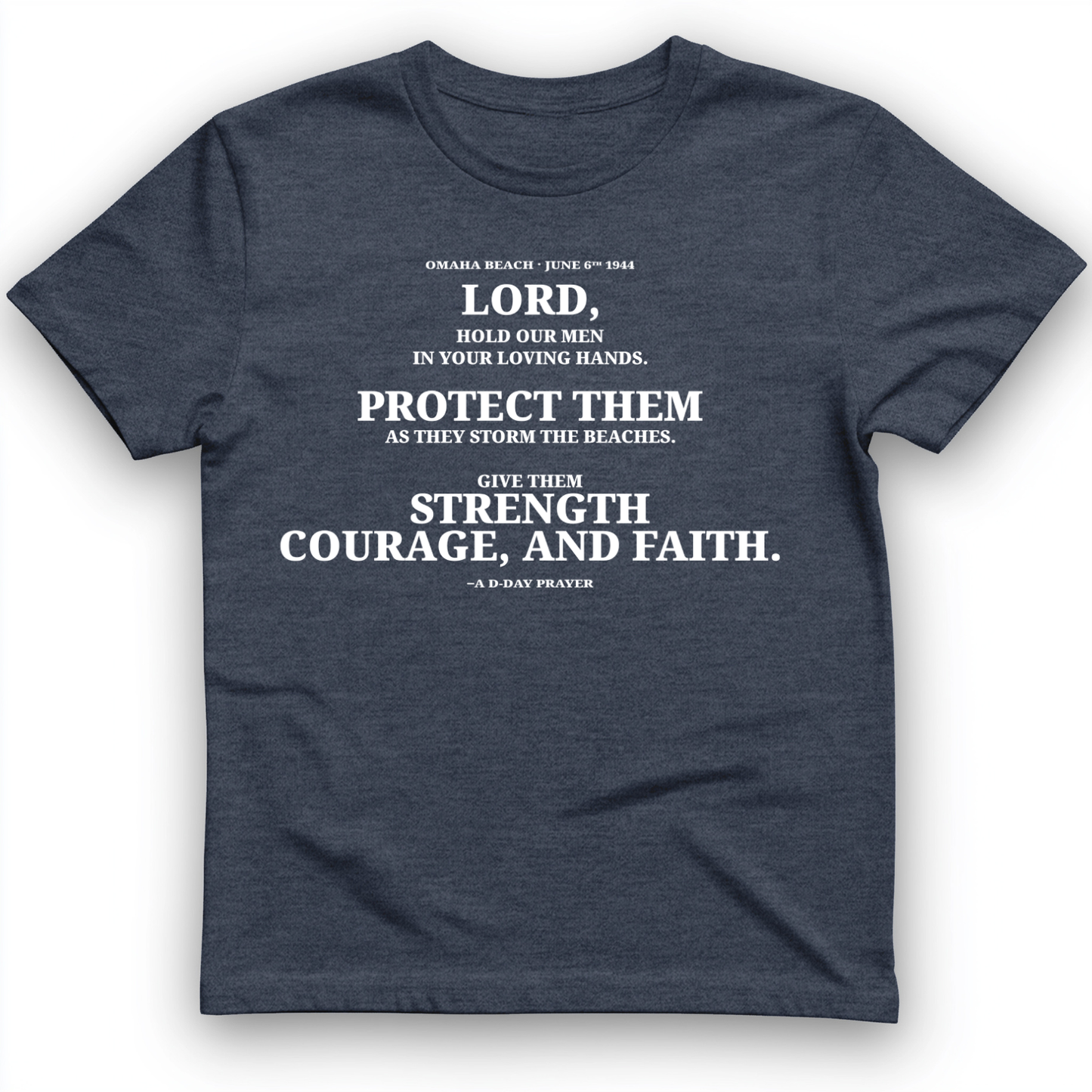DDay Prayer T-Shirt Heather Navy / S