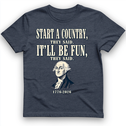 Start a Country T-Shirt Heather Navy / S
