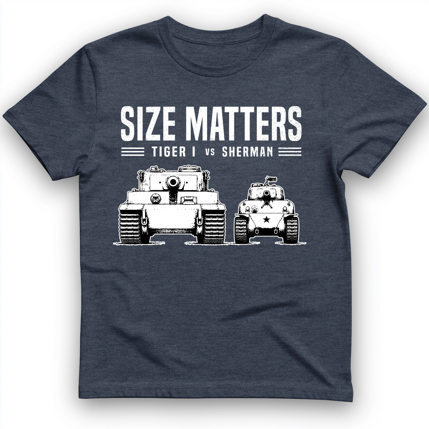 Tiger vs Sherman T-Shirt Heather Navy / S