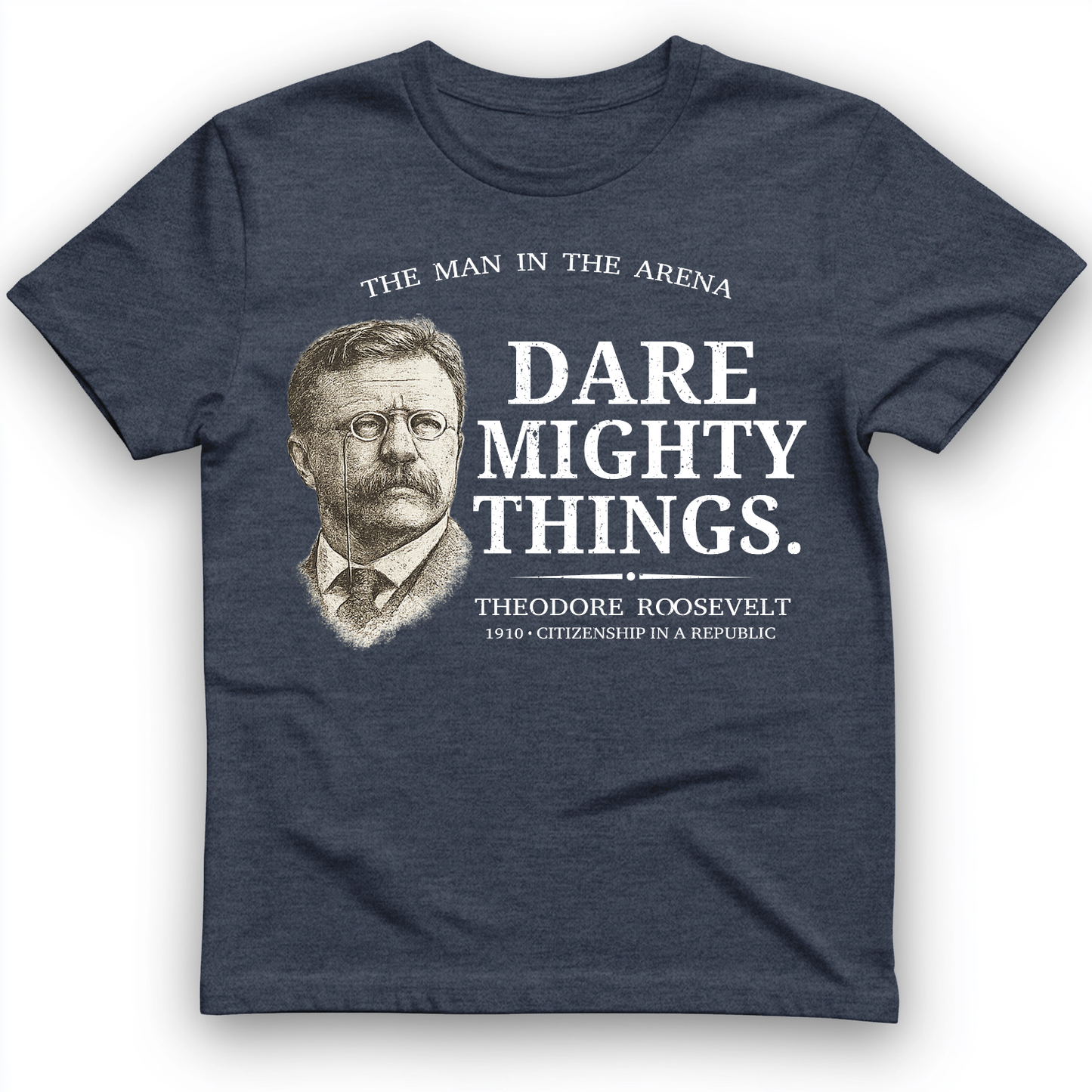 Dare Mighty Things T-Shirt Heather Navy / S