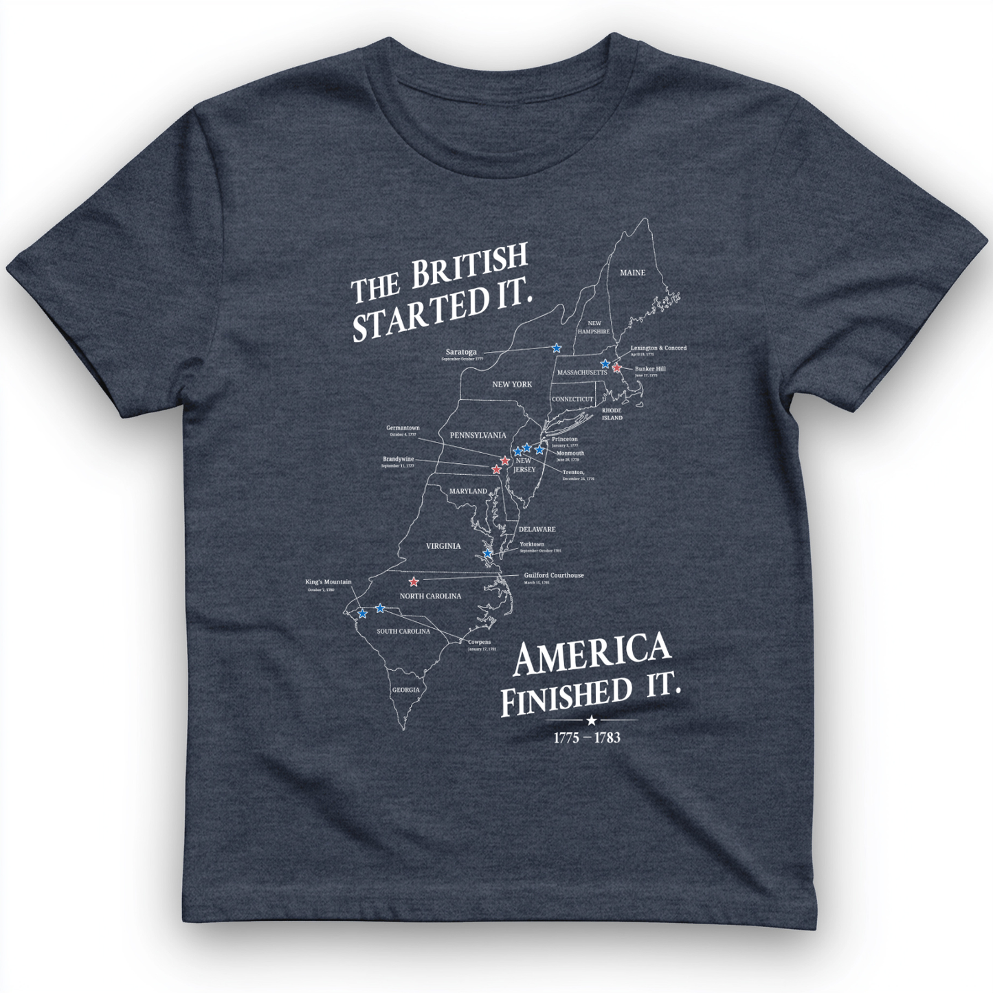 Revolutionary War Map T-Shirt