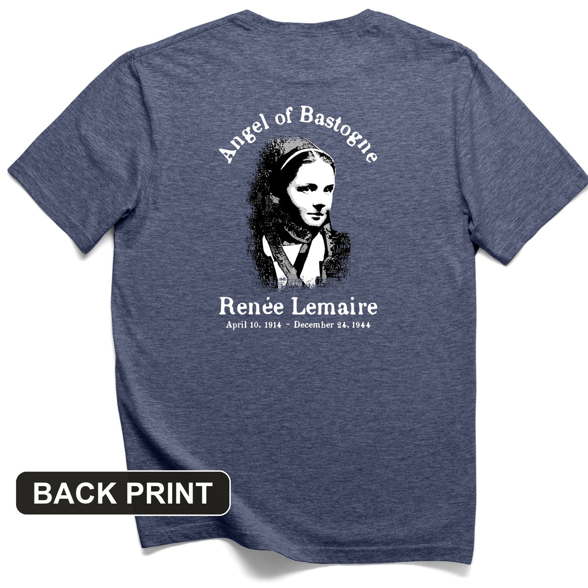 Angel of Bastogne Back Print T-Shirt