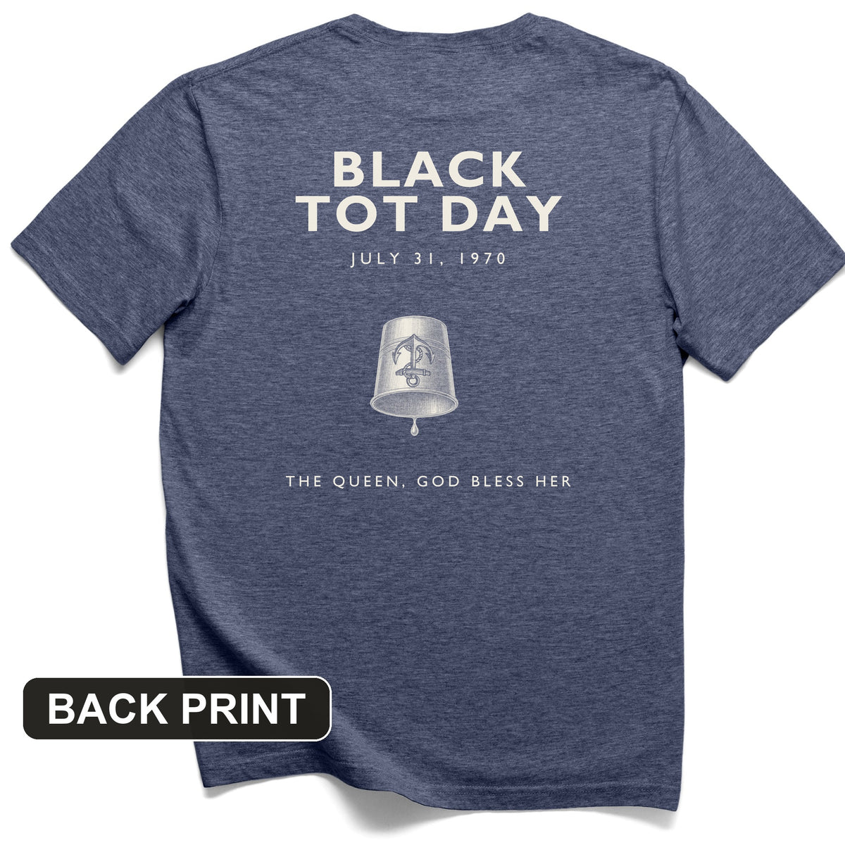 Black Tot Day Back Print T-Shirt