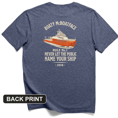 Boaty McBoatface Back Print T-Shirt