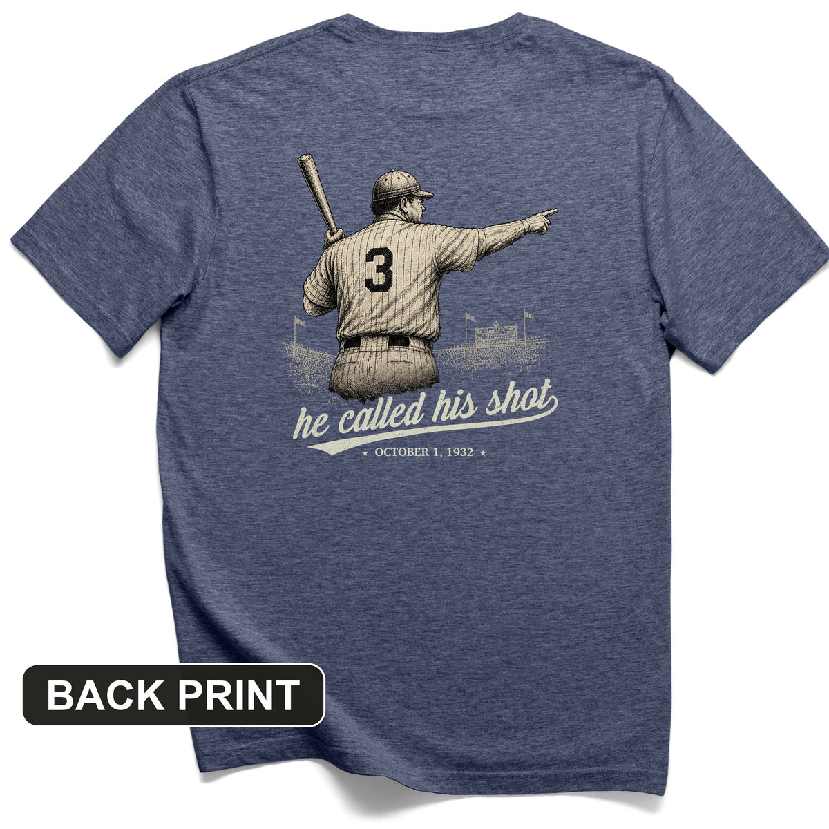 Called His Shot Back Print T-Shirt