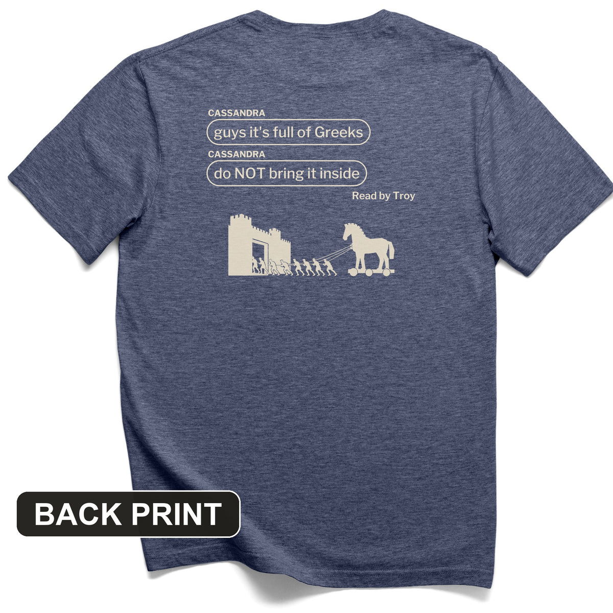 Cassandra Left On Read Back Print T-Shirt