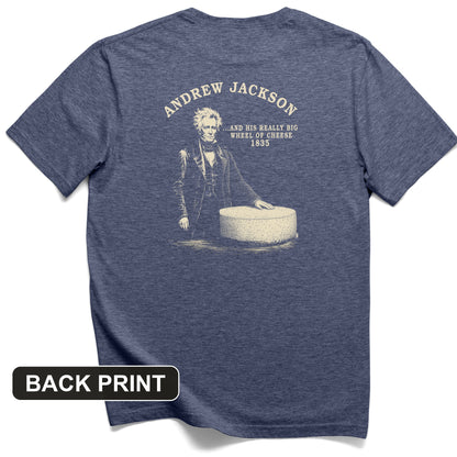 Cheese Wheel Back Print T-Shirt