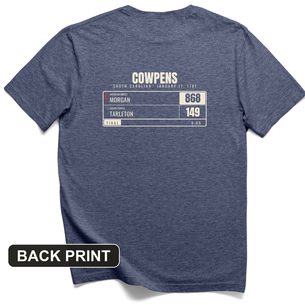 Cowpens Scoreboard Back Print T-Shirt