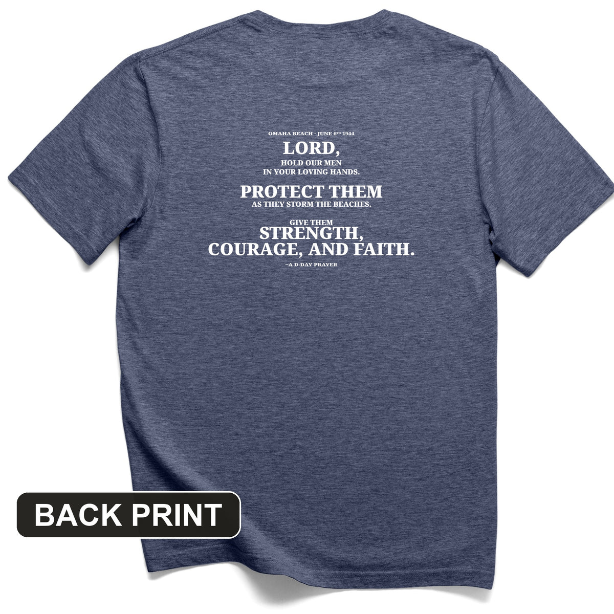 DDay Prayer Back Print T-Shirt
