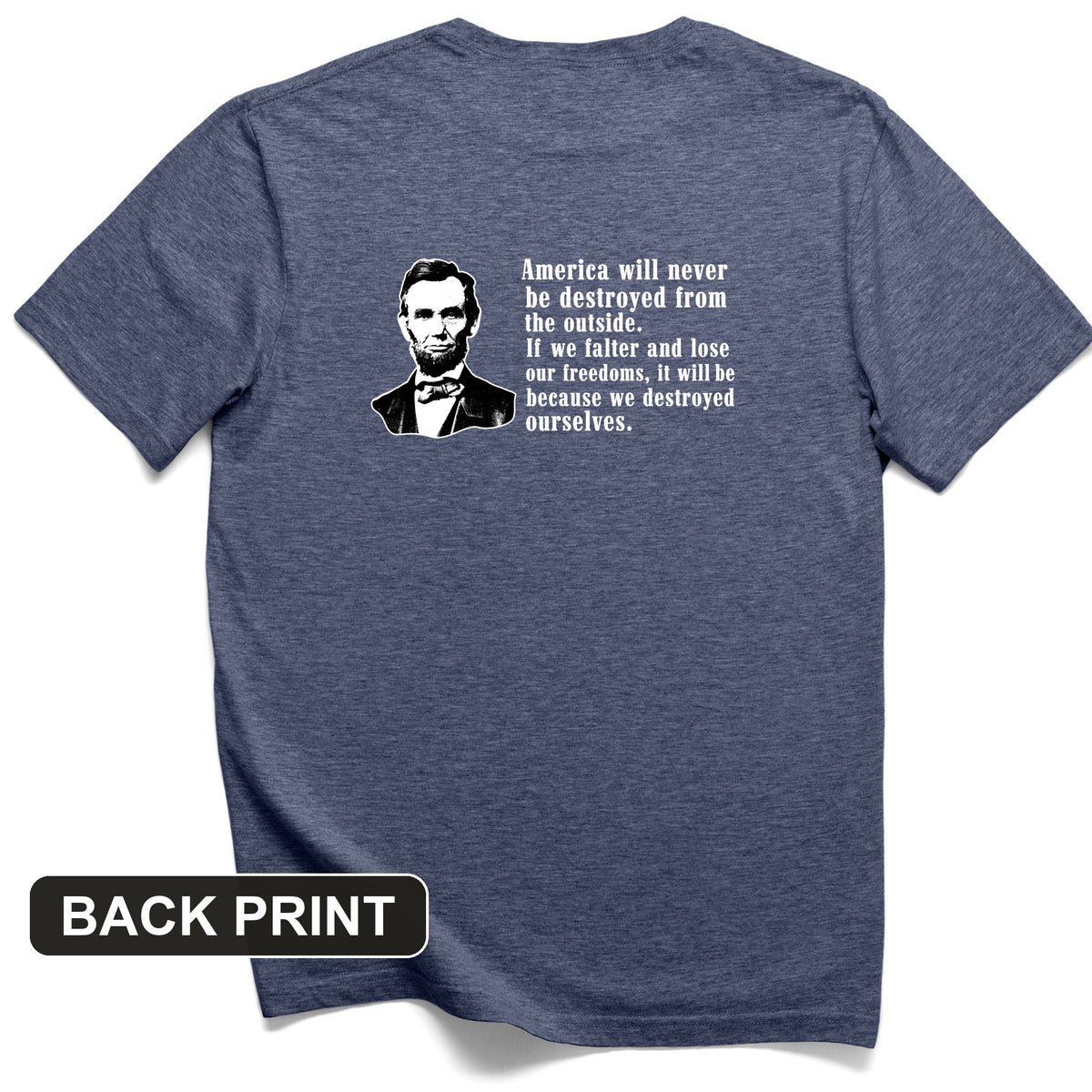 Destroyed Ourselves Lincoln Back Print T-Shirt