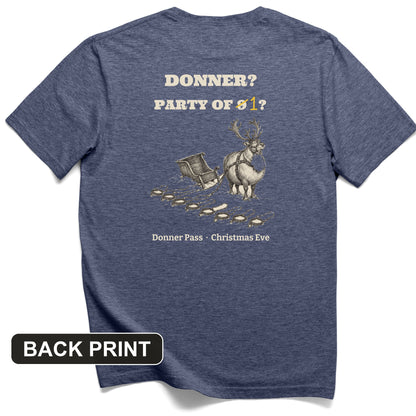Donner Reindeer Party Of One Back Print T-Shirt