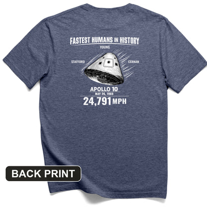 Fastest Humans Back Print T-Shirt