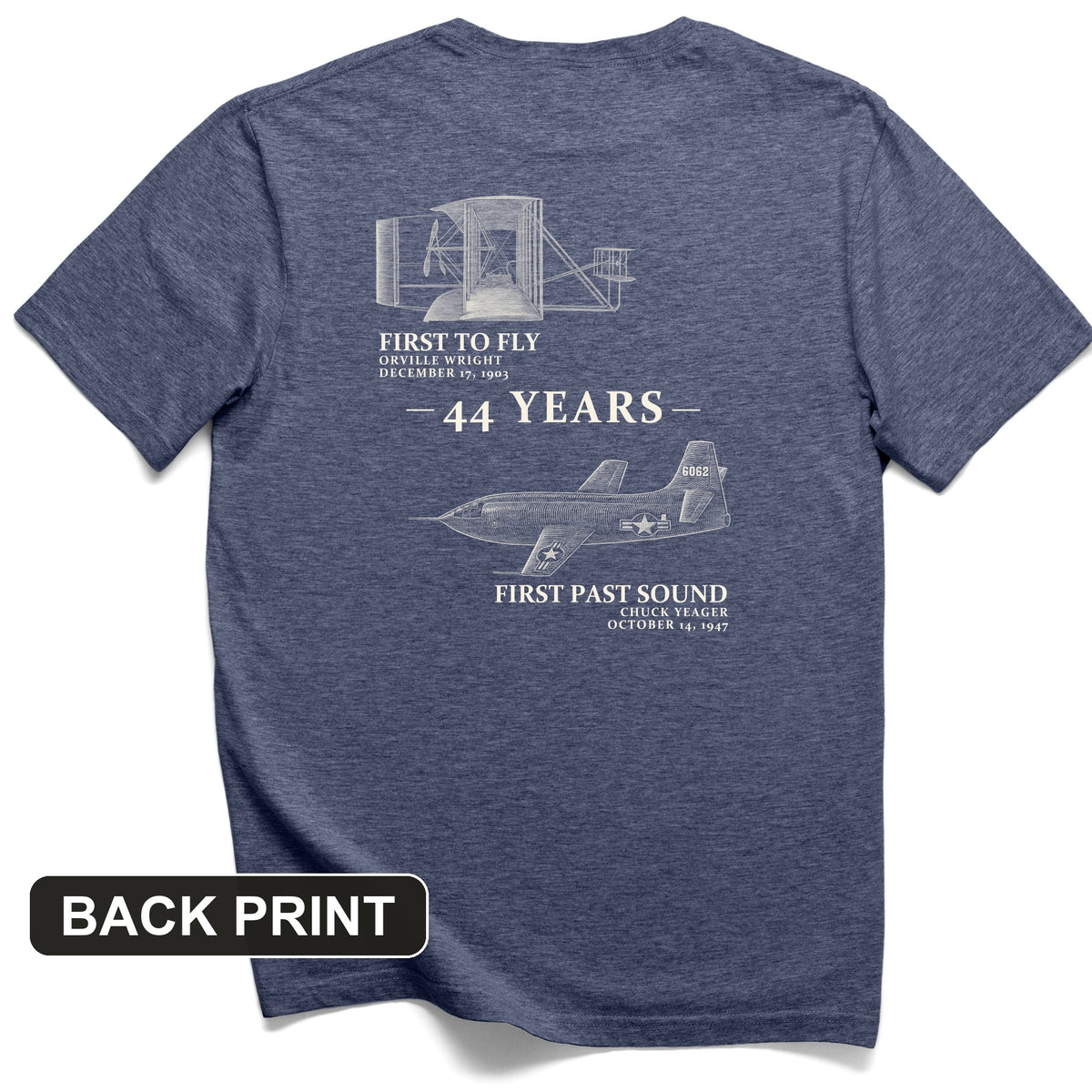 First To Fly - First Past Sound Back Print T-Shirt