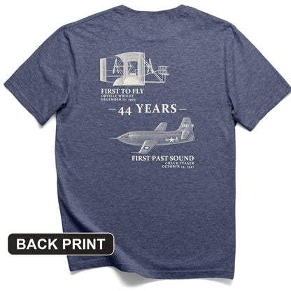 First To Fly - First Past Sound Back Print T-Shirt