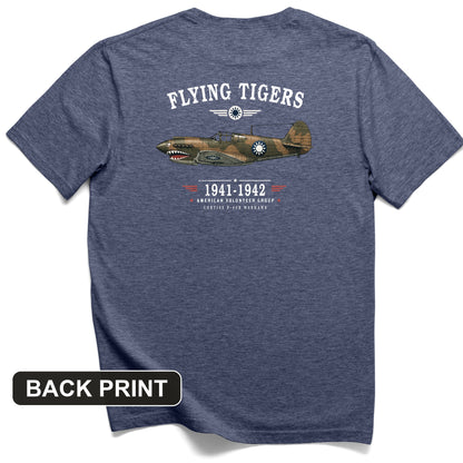 Flying Tigers Back Print T-Shirt
