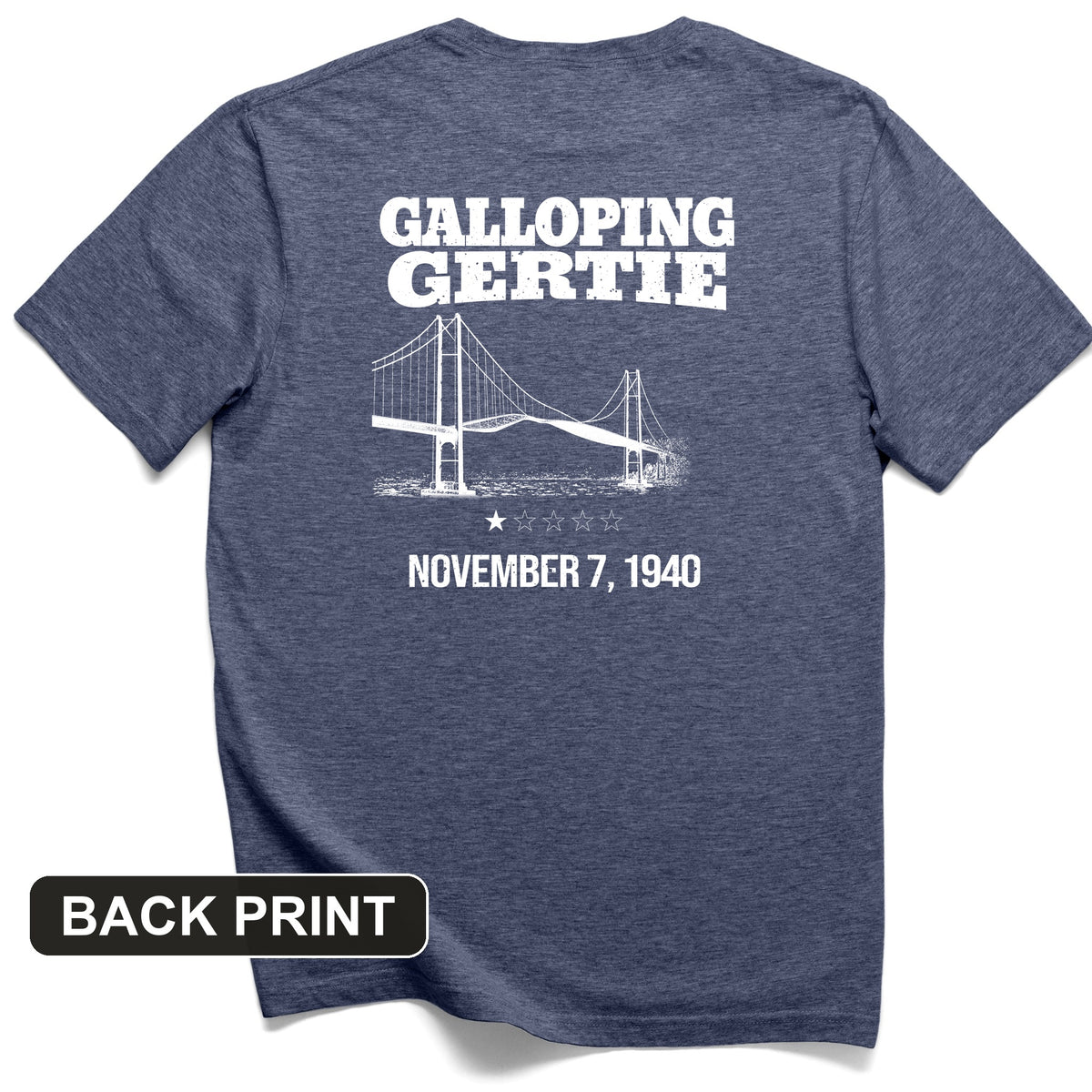 Galloping Gertie Back Print T-Shirt