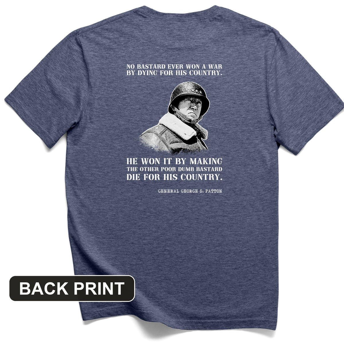 General Patton Back Print T-Shirt