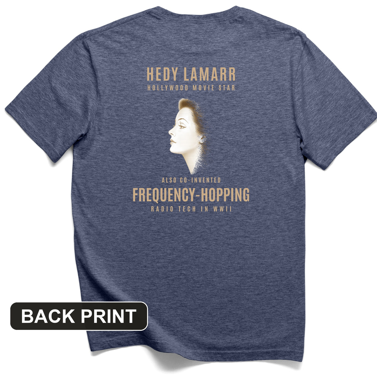 Hedy Lamarr Back Print T-Shirt
