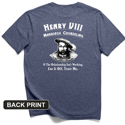 Henry VIII Cut It Off Back Print T-Shirt