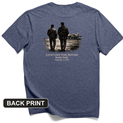 Lucky Coin Toss Back Print T-Shirt