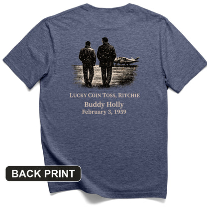 Lucky Coin Toss Back Print T-Shirt