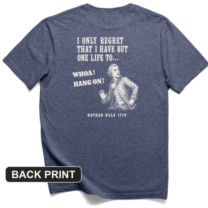 Nathan Hale Whoa Hang On Back Print T-Shirt