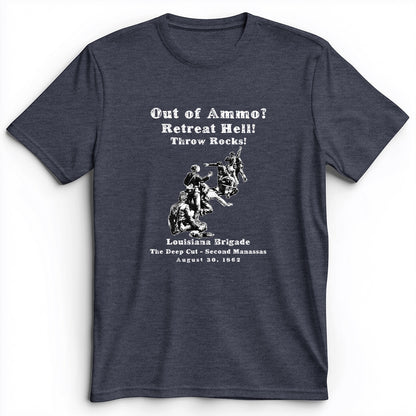 Out Of Ammo Throw Rocks Premium Tee
