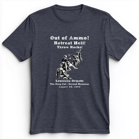 Out Of Ammo Throw Rocks Premium Tee