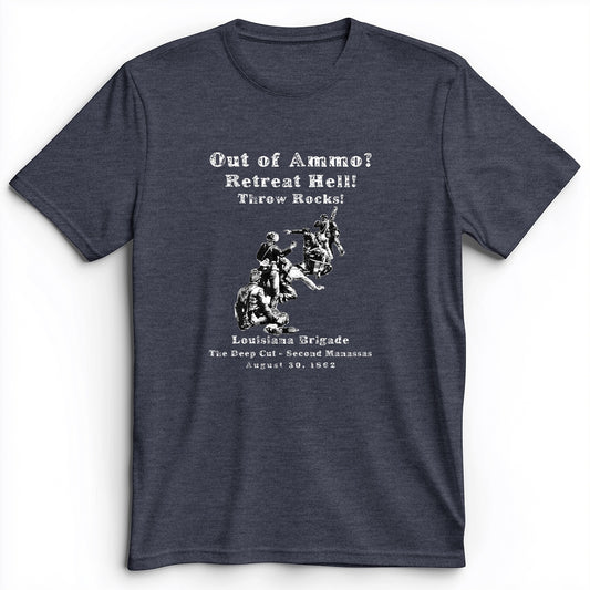 Out Of Ammo Throw Rocks Premium Tee