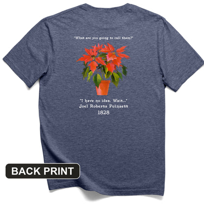 Poinsettias Back Print T-Shirt