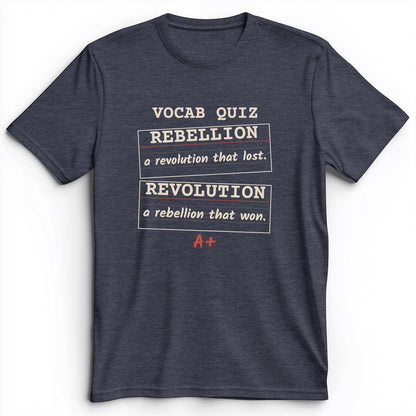 Rebellion Vs Revolution Flash Cards Premium Tee