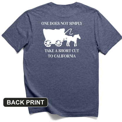 Shortcut to California Back Print T-Shirt
