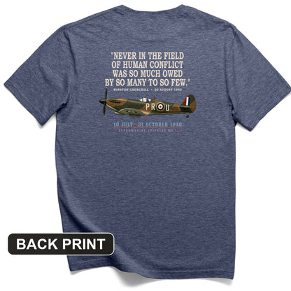 Spitfire So Few Quote Back Print T-Shirt
