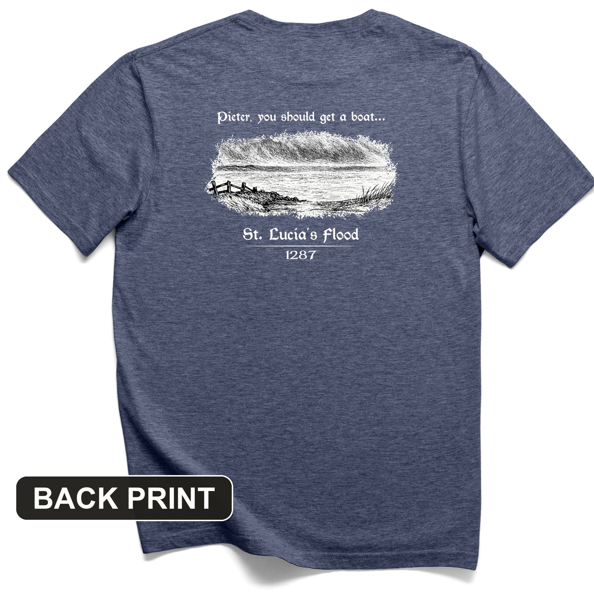 St Lucia Flood Back Print T-Shirt