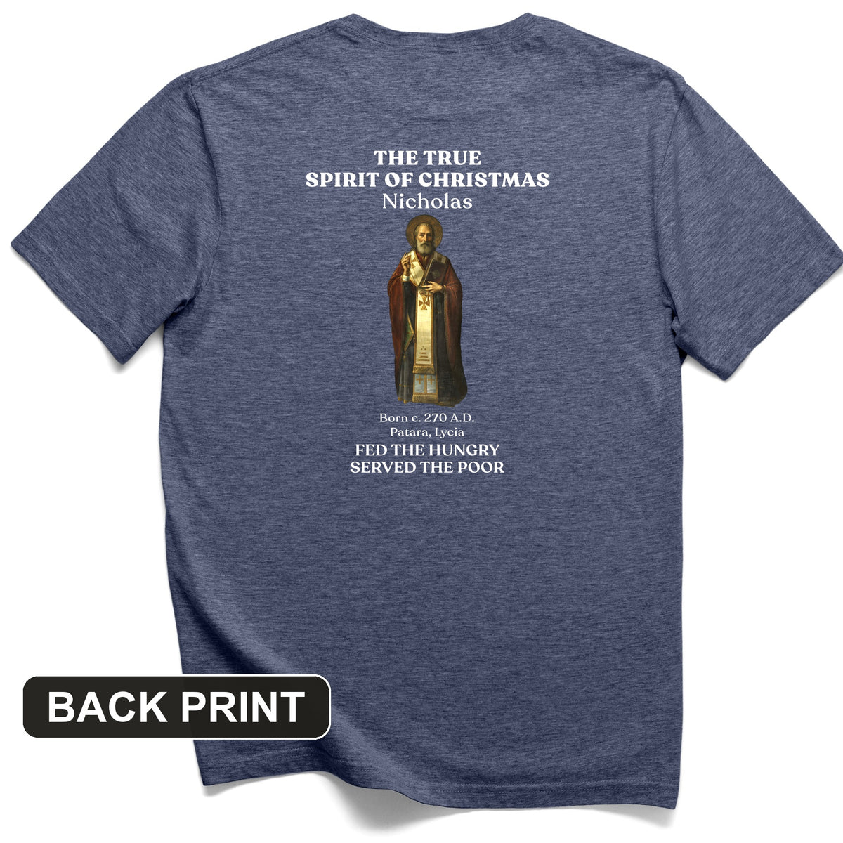 St Nicholas Back Print T-Shirt