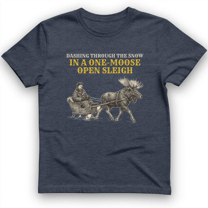 Teddy Roosevelt One Moose Open Sleigh T-Shirt