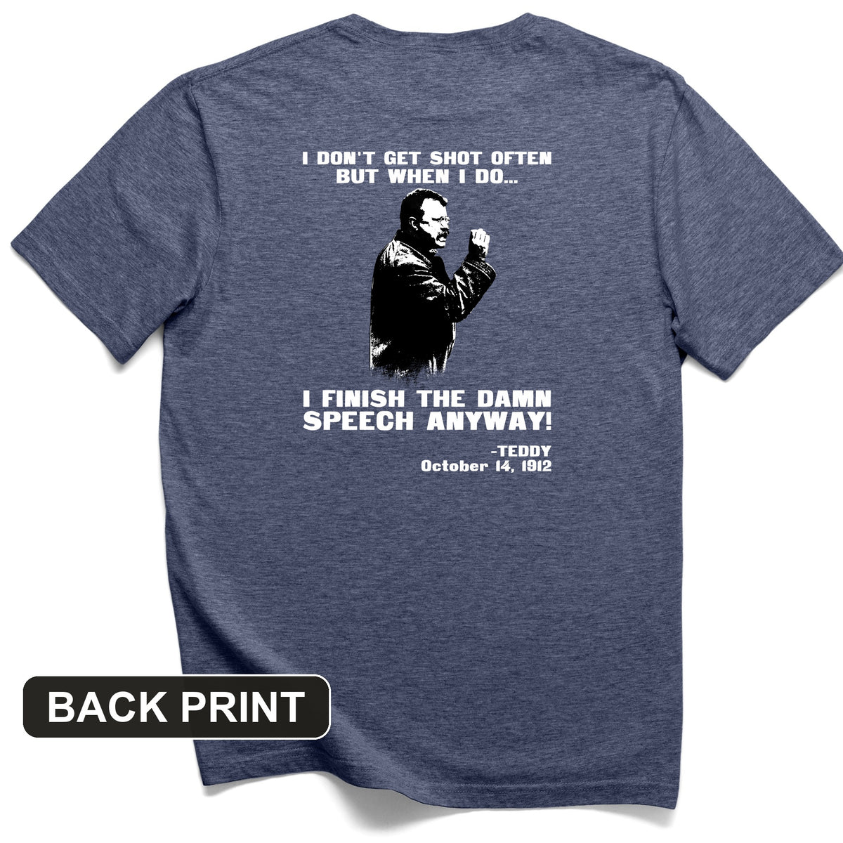 Teddy Speech Back Print T-Shirt