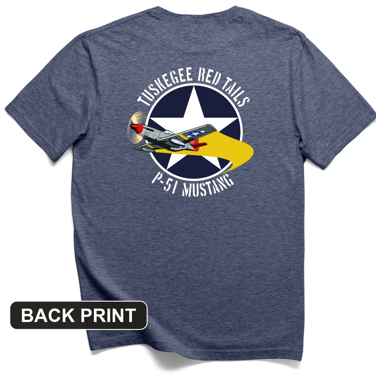 Tuskegee Red Tails Back Print T-Shirt